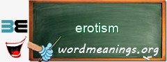 WordMeaning blackboard for erotism